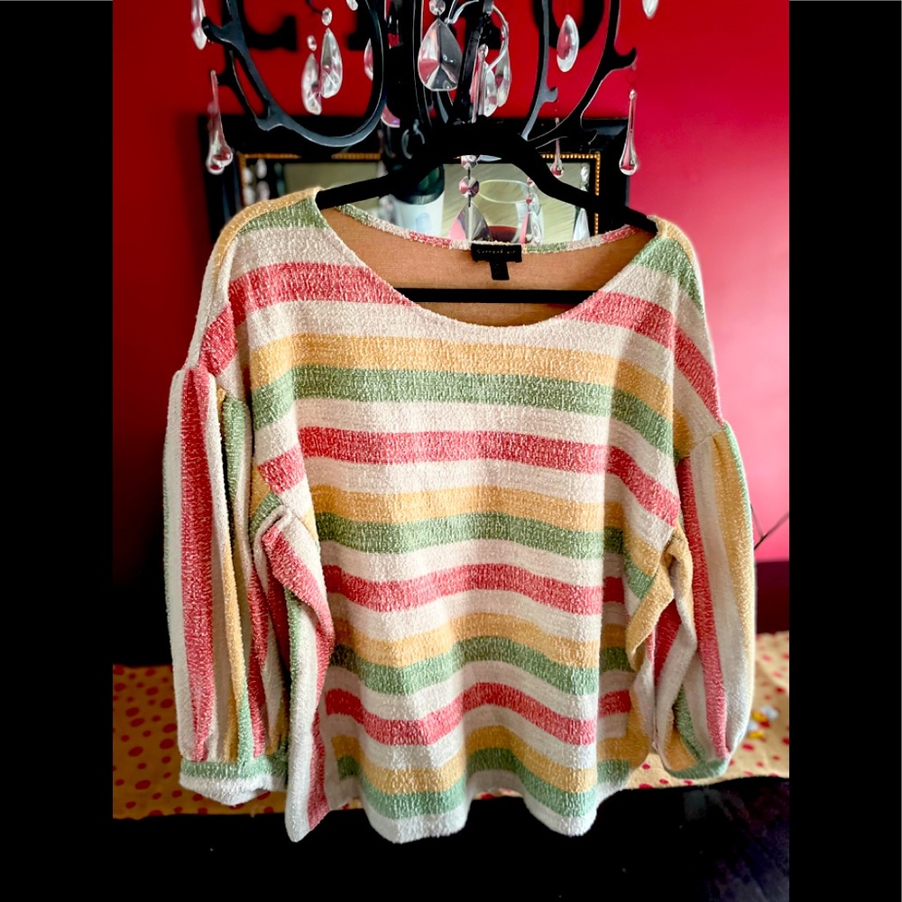 MULTI STRIPED CURRENT AIR SHIRT - ANTHROPOLOGIE
